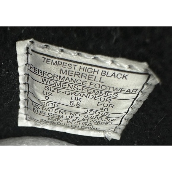 Merrell Tempest High Black Suede Button Boots Winter Warm Snow Women's Size 9 - Picture 6 of 12